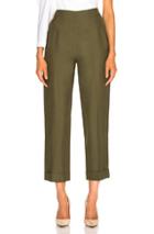 Victoria Beckham Cotton Canvas Safari Trousers In Green