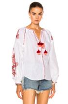 March 11 Poppy Flower Embroidered Top In Floral,red,white