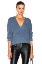 Dion Lee Shearling Boucle Sweater In Blue