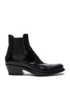 Calvin Klein 205w39nyc Leather Western Claire Ankle Boots In Black