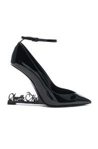 Saint Laurent Opium Patent Leather Appelle-moi Heels In Black