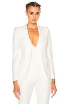 Alexander Mcqueen One Button Classic Blazer In White