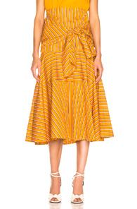 Silvia Tcherassi Fucsia Skirt In Yellow,stripes