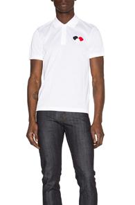 Moncler Short Sleeve Polo In White