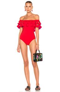 Karla Colletto La Dolce Vita Swimsuit In Red