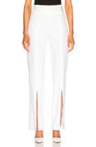 Jonathan Simkhai Satin Combo Front Slit Pant In White