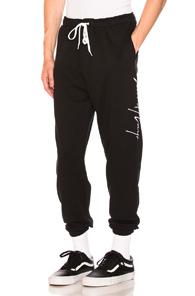 Second/layer Large Script Sweatpants In Black
