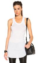 Ann Demeulemeester Ribbed Tank Top In White