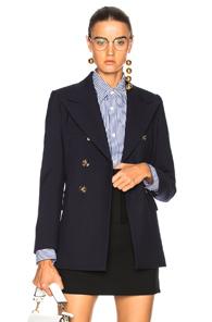 Alexachung Double Breasted Jacket In Blue