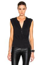 Pam & Gela Muscle Henley Tee In Black