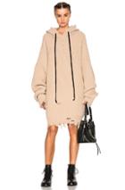Unravel Oversize Rib Knit Hoodie In Neutrals