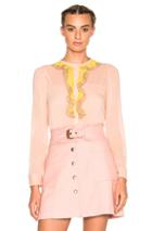 Red Valentino Ruffle Top In Pink