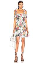 Zimmermann Allia Tie Dress In Floral,green,white