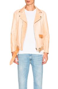 Hender Scheme Leather Jacket In Neutrals