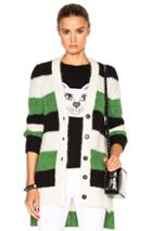 No. 21 Miranda Sweater In White,black,green,stripes