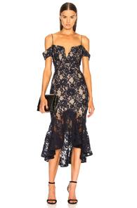 Nicholas Rubie Lace Corset Dress In Blue