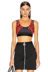 Givenchy Sport Logo Sports Bra Top In Black