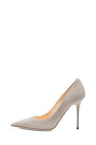 Jimmy Choo Abel Pointed Suede Pumps In Gray