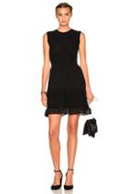 Red Valentino Knit Ruffle Dress In Black