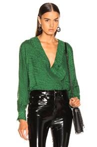 Smythe Kimono Blouse In Abstract,green