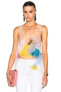 Ashish Net Vest Top In White