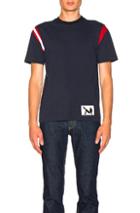 Calvin Klein 205w39nyc Stripe Detail Jersey Tee In Blue