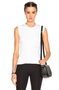 T By Alexander Wang Torqued Crewneck Tank Top In White