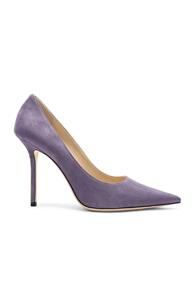 Jimmy Choo Love Suede Heels In Purple
