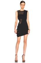 Jay Ahr Mesh Insert Tank Dress In Black