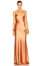 Galvan Alcazar V-neck Dress In Orange