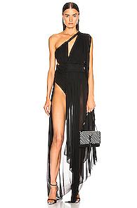 Saint Laurent Cutout Dress In Black