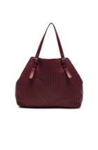Bottega Veneta Large Woven Tote In Red