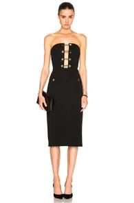 Cushnie Et Ochs Light Viscose Strapless Dress In Black