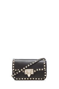 Valentino Rockstud Crossbody Bag In Black