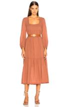 Raquel Allegra Empress Dress In Brown