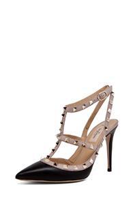 Valentino Rockstud Leather Slingbacks T.100 In Pastels