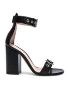 Gianvito Rossi Leather Buckle Detail Heels In Black