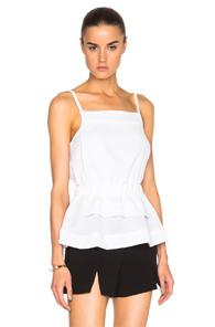 Carven Peplum Tank Top In White