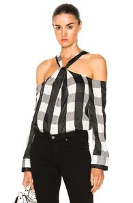 Rag & Bone Collingwood Top In Black,checkered & Plaid,white