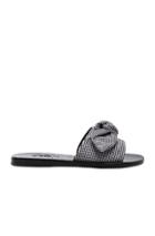 Ancient Greek Sandals Gingham Taygete Bow Sandals In Black,checkered & Plaid