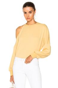Tibi Asymmetrical Cut Out Top In Yellow