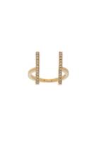 Ileana Makri Double Bar Ring In Metallics