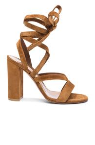 Gianvito Rossi Suede Sandals In Brown
