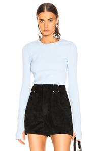 Helmut Lang Long Sleeve Crew Neck In Blue