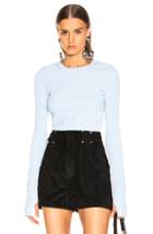 Helmut Lang Long Sleeve Crew Neck In Blue