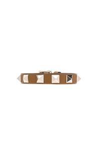 Valentino Rockstud Bracelet In Brown