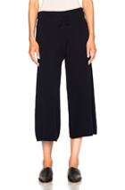 Victoria Beckham Cashmere Cable Stitch Trousers In Blue
