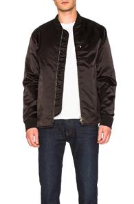 Acne Studios Nylon Bomber Jacket In Black