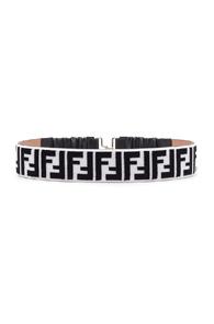 Fendi Ff Printed Belt In White