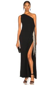 Stella Mccartney Melody One Shoulder Gown In Black